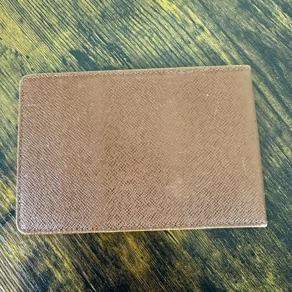 Louis Vuitton Bifold Agenda Notebook Holder Wallet Brown Leather Authenticated
